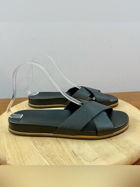 M. Gemi Siena Black Leather Criss Cross Sandals Women’s Sz EU 38.5 US 8 Beach